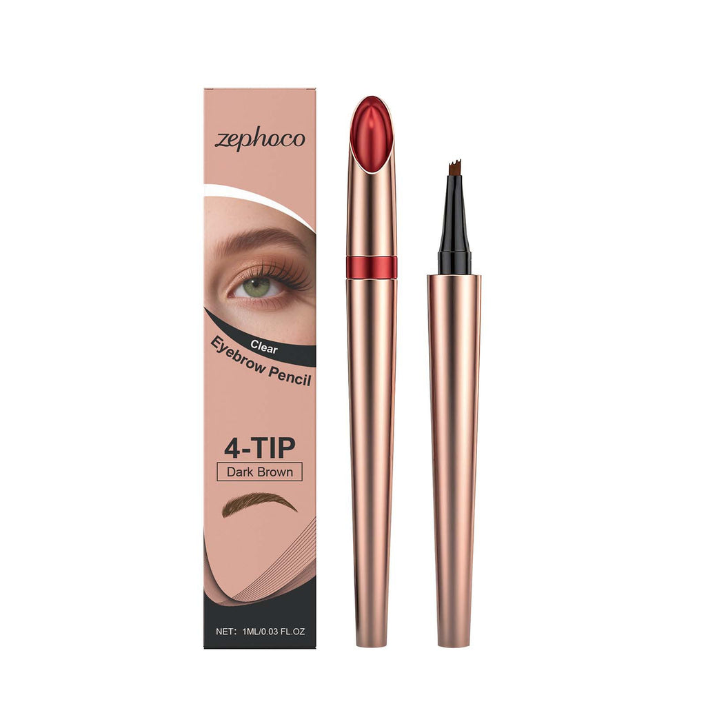 Crayon à quatre branches brun foncé pour la façonnage quotidienne des sourcils