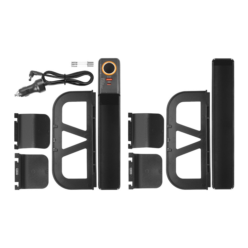 Rechargeable Seat Gap Rangement Box Support de téléphone Organisateur Black Car Accessoires
