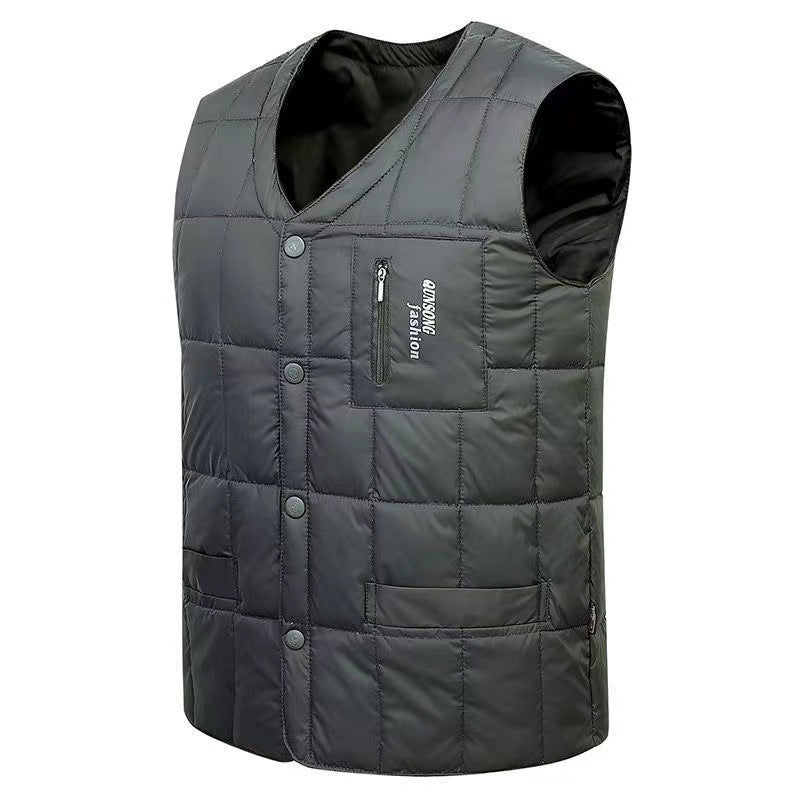Men's Down Vest Plus-taille Duck Down Vest chaud automne Et l'hiver