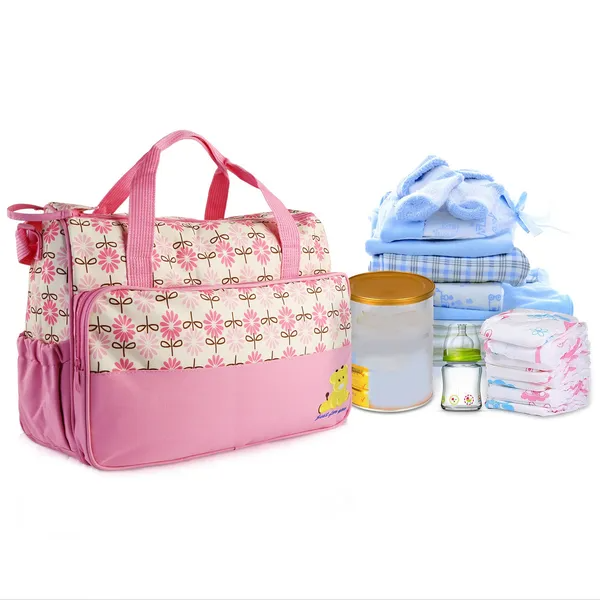 5PCS Sacs à couches pour bébé en couches de bébé Set Sacs à épaules en couches de maman W