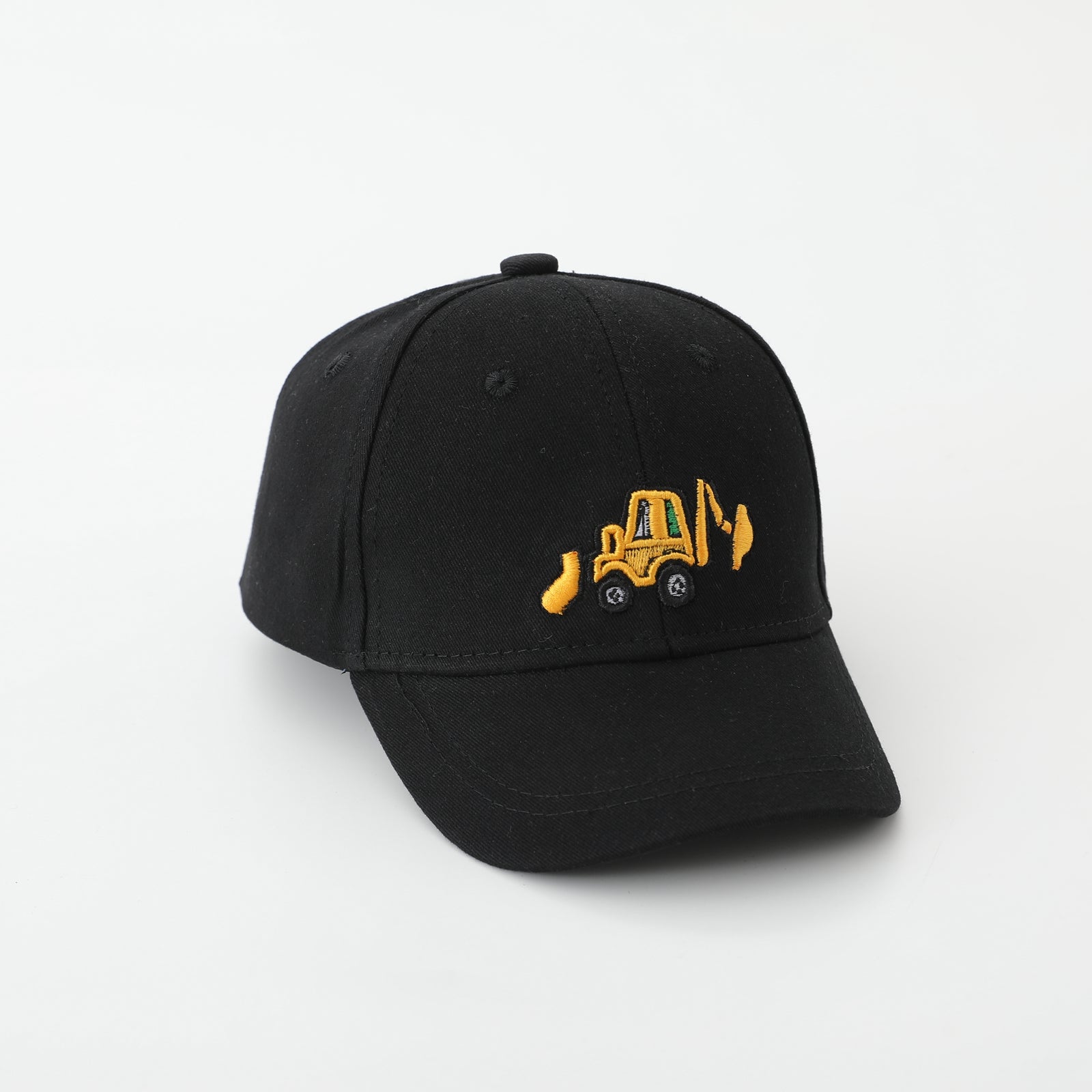 Excavateur monochrome Brodé style coréen simple et occasionnel Cap de baseball pour enfants Fo