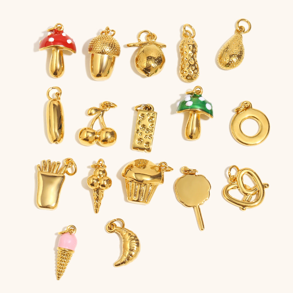 Croissant Donut Ice Cream Pendentif acier inoxydable