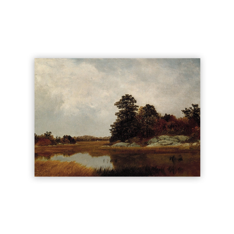 Automne Arbres Paysage Peinture à l'huile Affiche Toile Salon Décoration