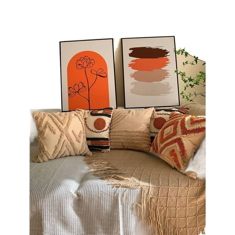 Ins Ximia Guesthouse Moroccan Tufted Coussin Coussin Coussin Coussin Coin de lit et Canapé Dosseret Pads