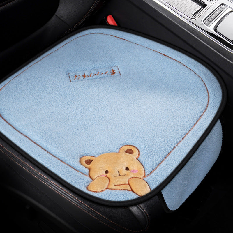 Winter Plush Car Cushion Three-piece Set