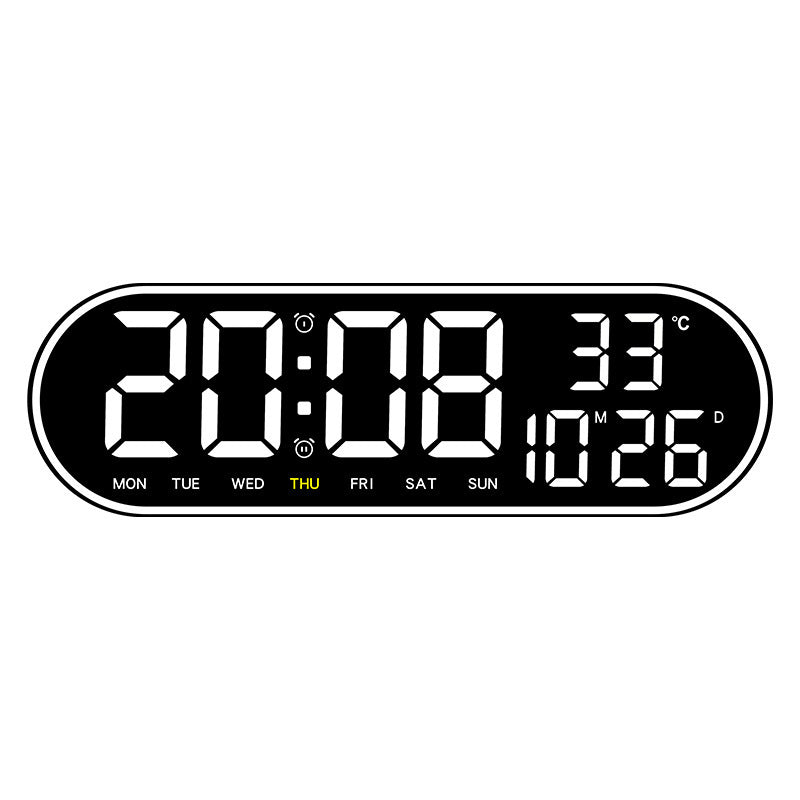 Simple Horloge multifonctionnelle Salon Horloge Murale Maison Décoration Digital Electronic Clo
