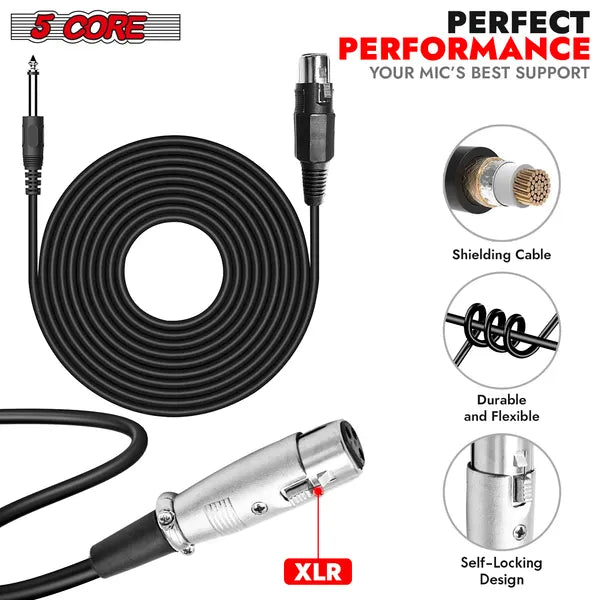 5 CORE Microphone Dynamic Vocal Handheld Mic Cardioïde Unidirectionnel Microfono W On Off Sw