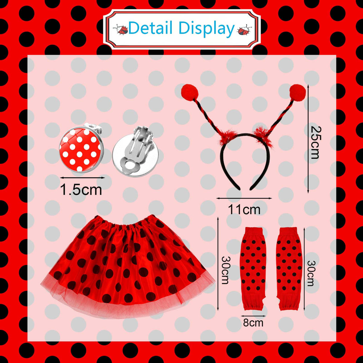 Costume de Ladybug avec jupe Tulle & Accessoires