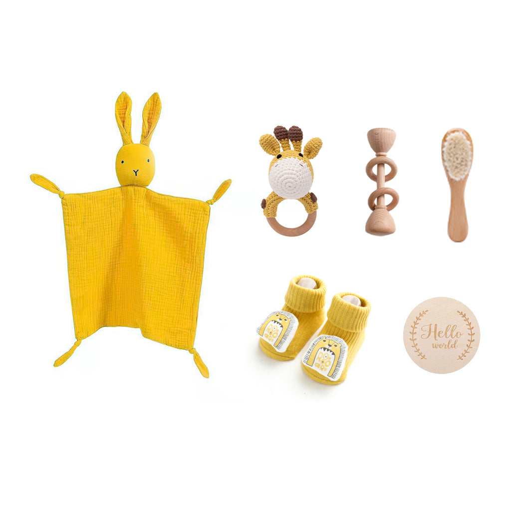 Ensemble cadeau de serviette de bain de lapin pour bébé Comfort Rattle