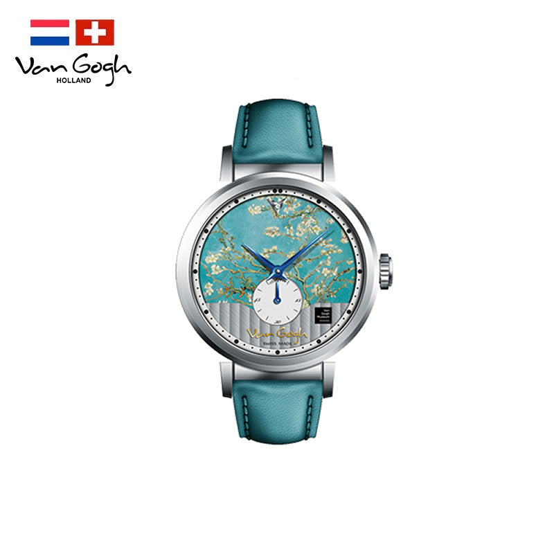 Van Gogh Petites Secondes Bracelet en cuir à main Montres pour femmes