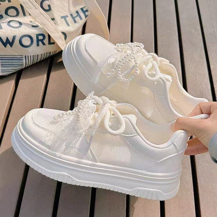 Chaussures Blanc Respirant Mesh Femme d'été