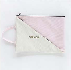 Étudiant Double couche Creative Test Sac de rangement en papier Zipper Sac à main Toile Waterproof Info