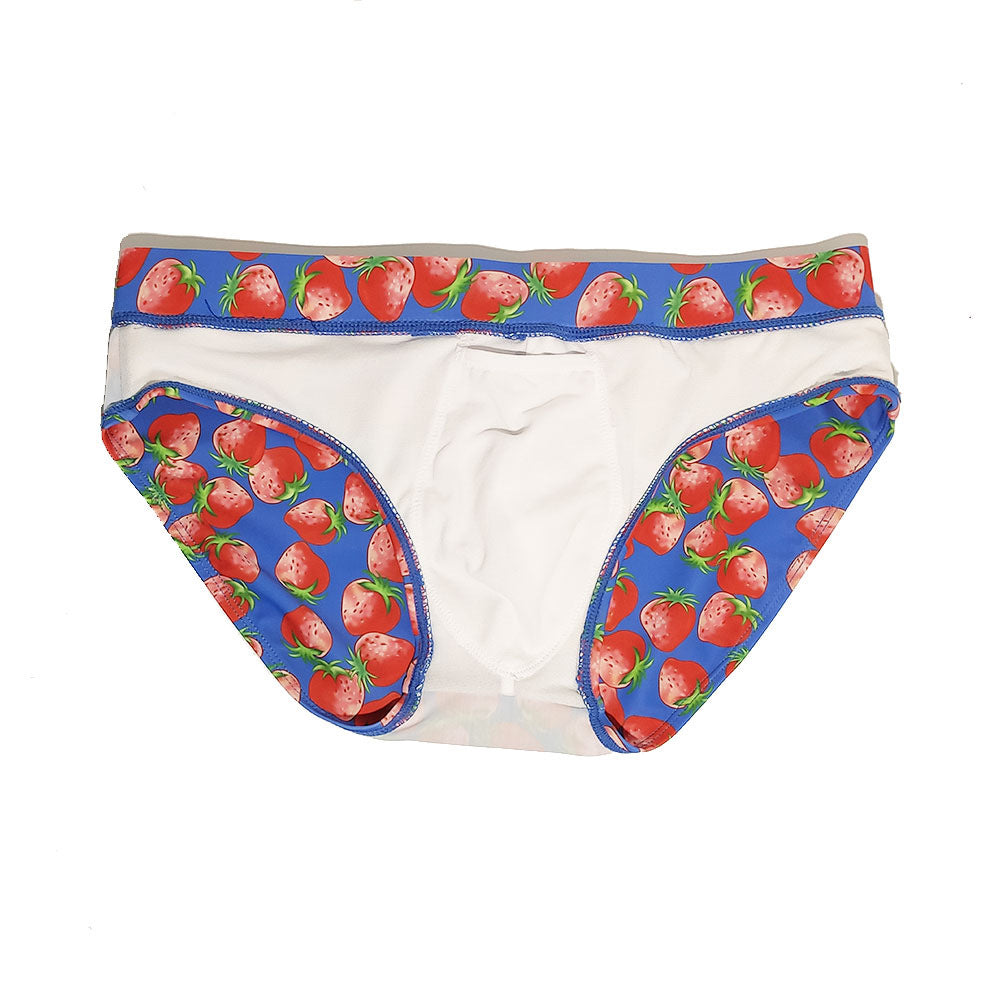 Slips de fraise sexy et ludique pour hommes