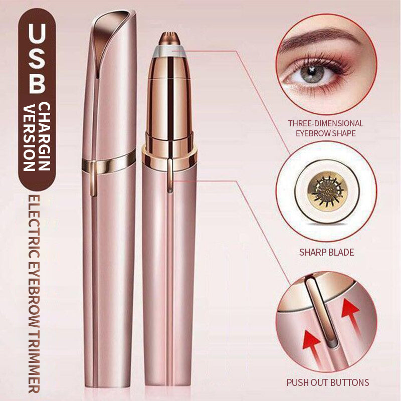 2-en-1 Électrique Rezeur de sourcils et dispositif d'enlèvement des cheveux visage USB Remboursable