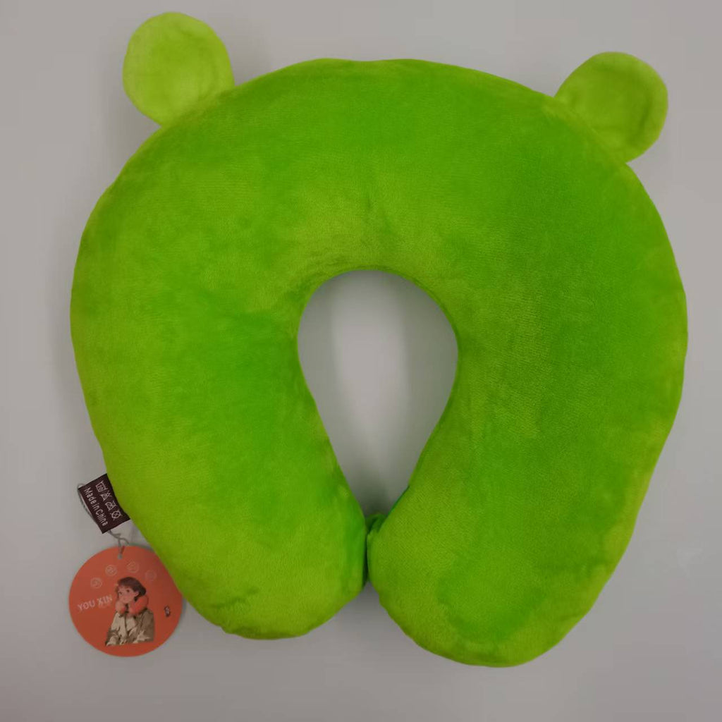 Mignon vert grenouille Ushape cou Oreiller de voyage