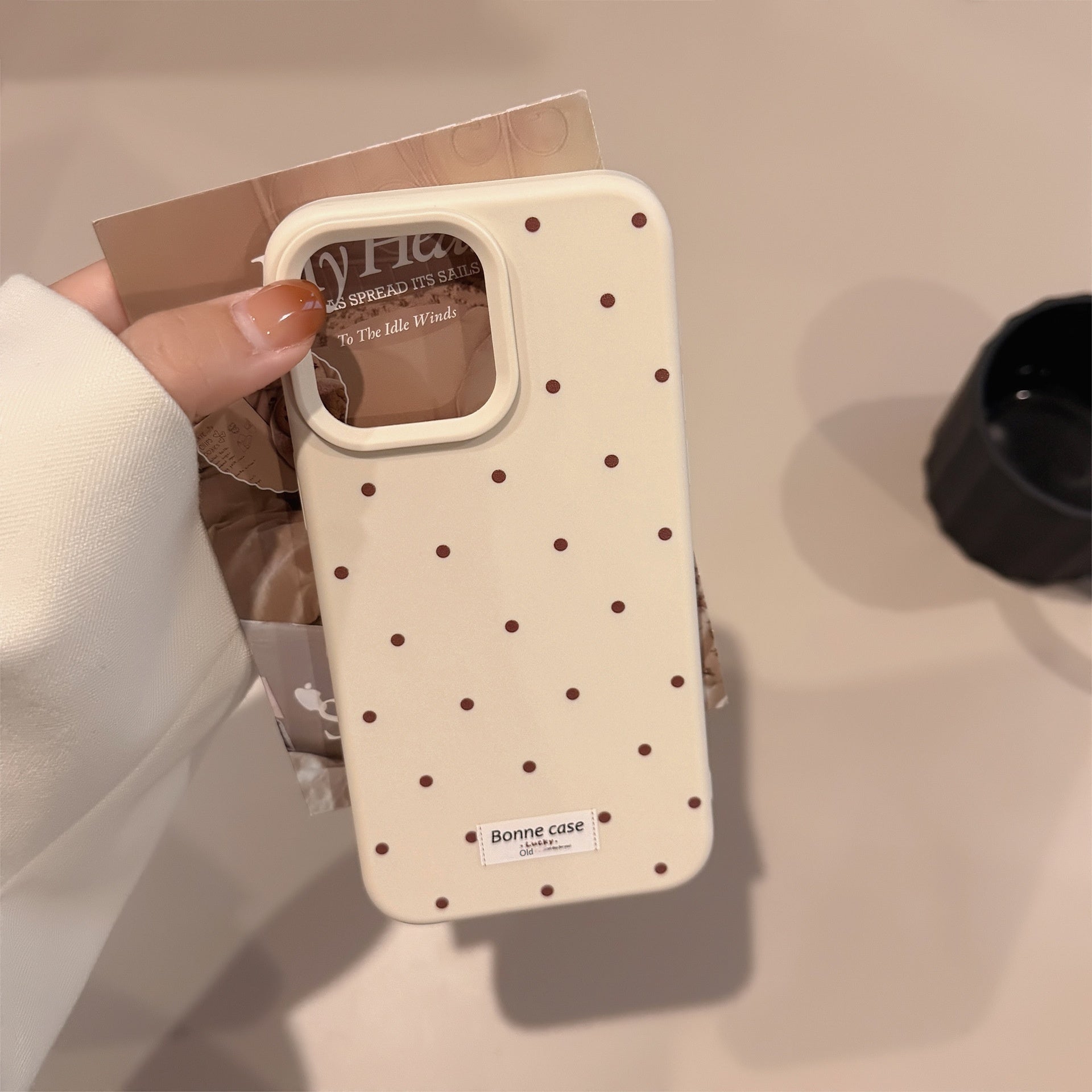 Ins-style Coréen Polka-dot dossier téléphonique