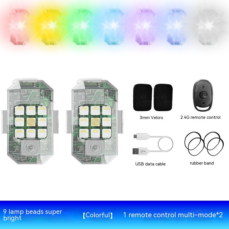 Lampes clignotantes de moto à télécommande étanches