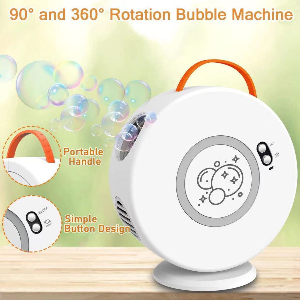 Rotation à 360 degrés de la machine à bulles automatique ronde