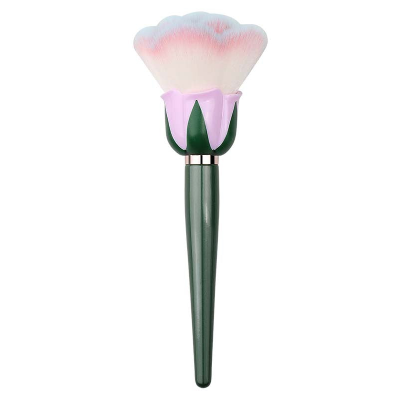 Brosse de maquillage surdimensionnée pour la poussière d'ongle de bois