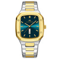 Business Rectangulaire Creative Dual-Date Steel-Strap Mens Watch
