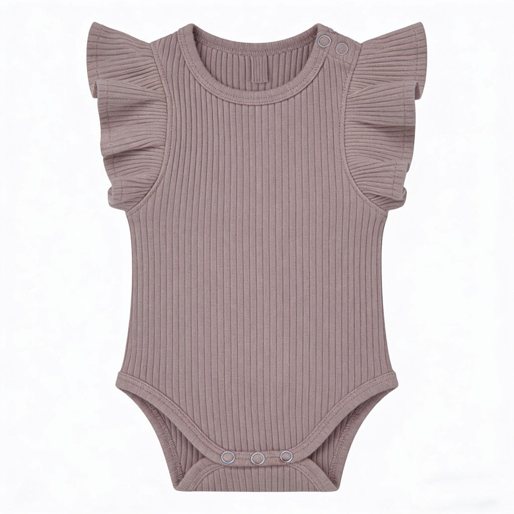 Bébé Romper tricoté à côtes