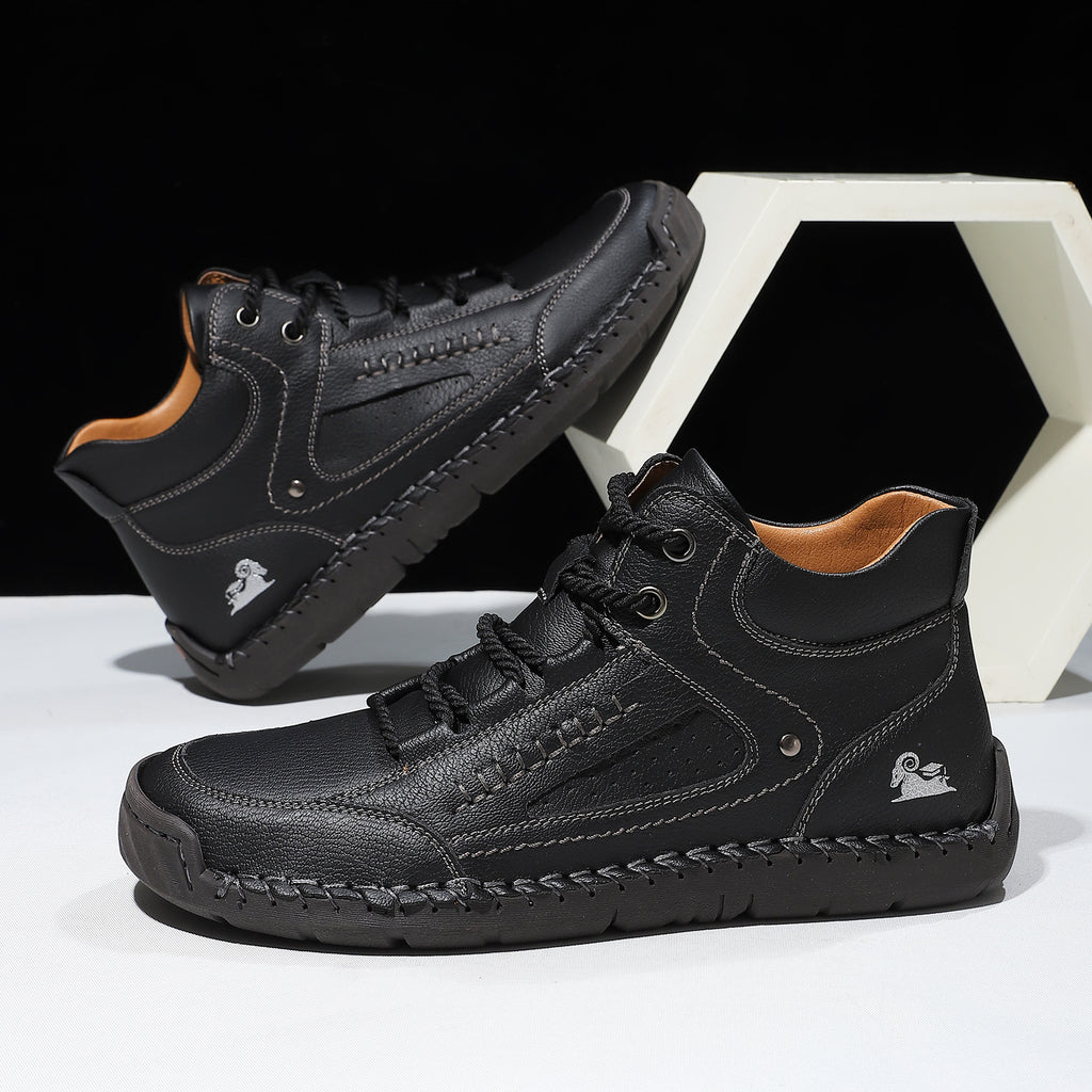 Hommes Confortable et respirant Chaussures haut-top à lacets plats