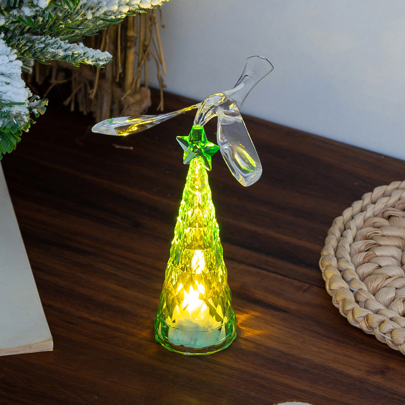 Mini Oiseau lumineux Arbre de Noël Décorations de Noël Ornements de bureau Christm créatif