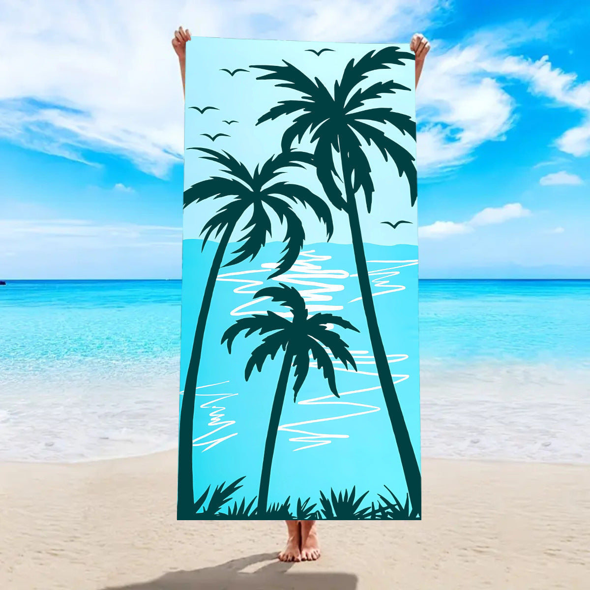 Serviette de bain de plage Microfibre à séchage rapide Velvet double face