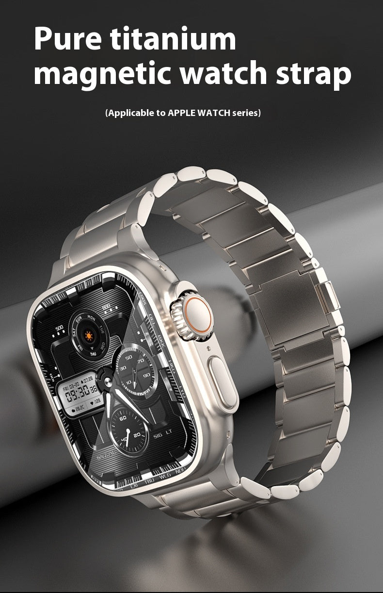 Bracelet de montre en alliage de titane magnétique pour femmes