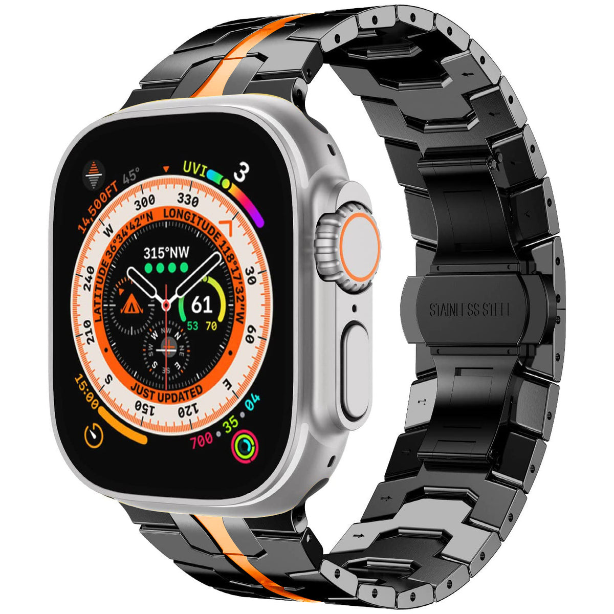 Bracelet en acier inoxydable en acier massif