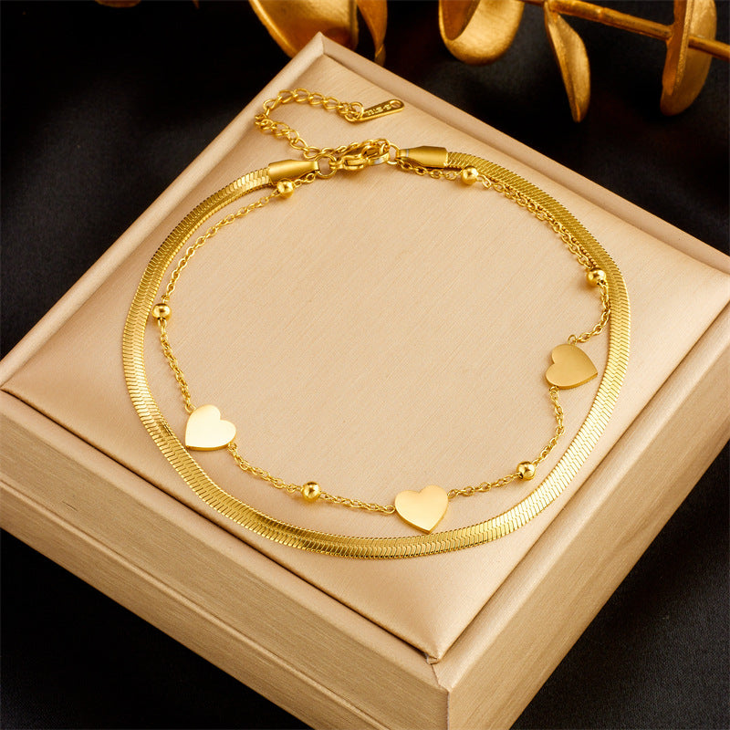 Fashionable Cœur en forme de coquillage blanc arbre de vie papillon femmes Anklet