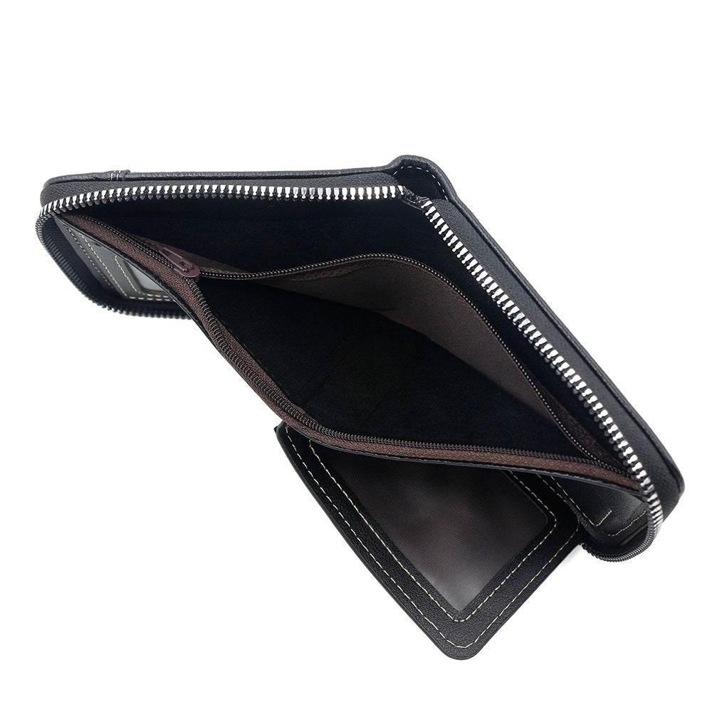 Matte piquer hommes court portefeuille de fentes de cartes multiples