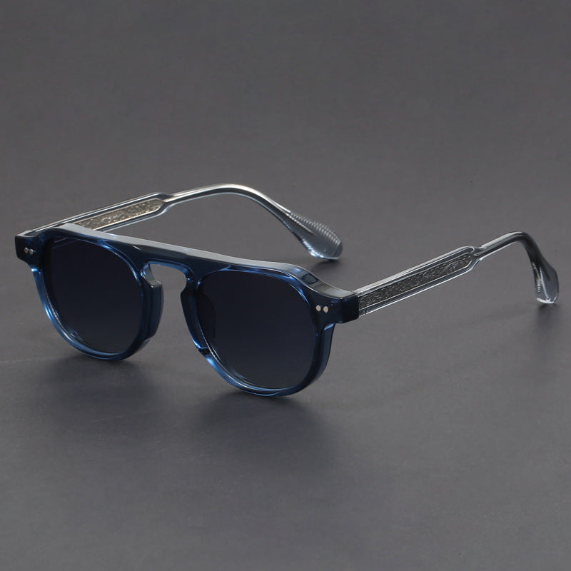 Polarized Vintage avec de grandes jantes UV Protection TR Lunettes de soleil