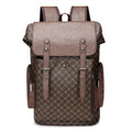 Cuir homme Grande capacité Hommes et femmes Trendy Plaid Sac à dos