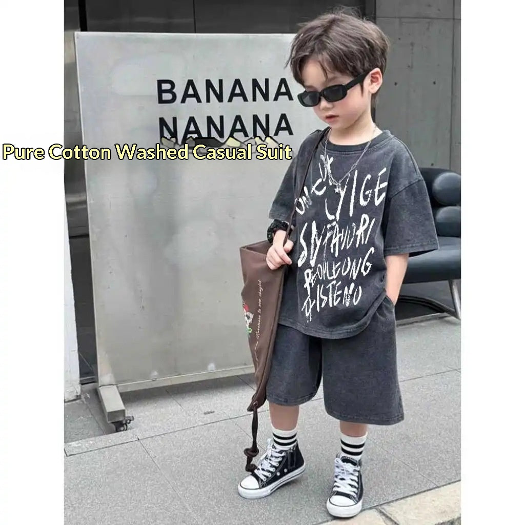 Garçons' Cool et élégant coton deux pièces sport Outfit