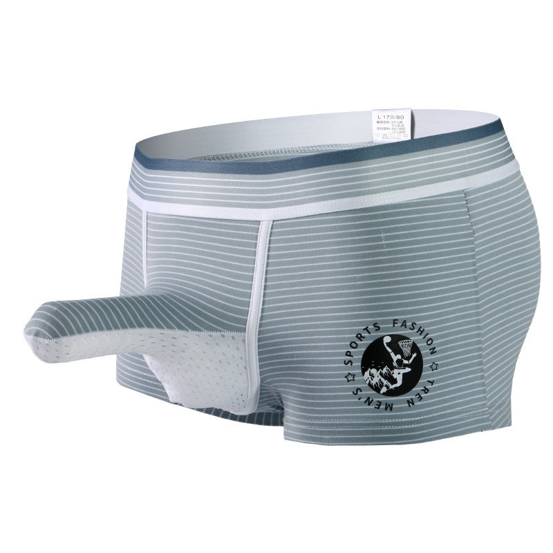 Fashion Striped Bullet Separation Boxer Short Hommes