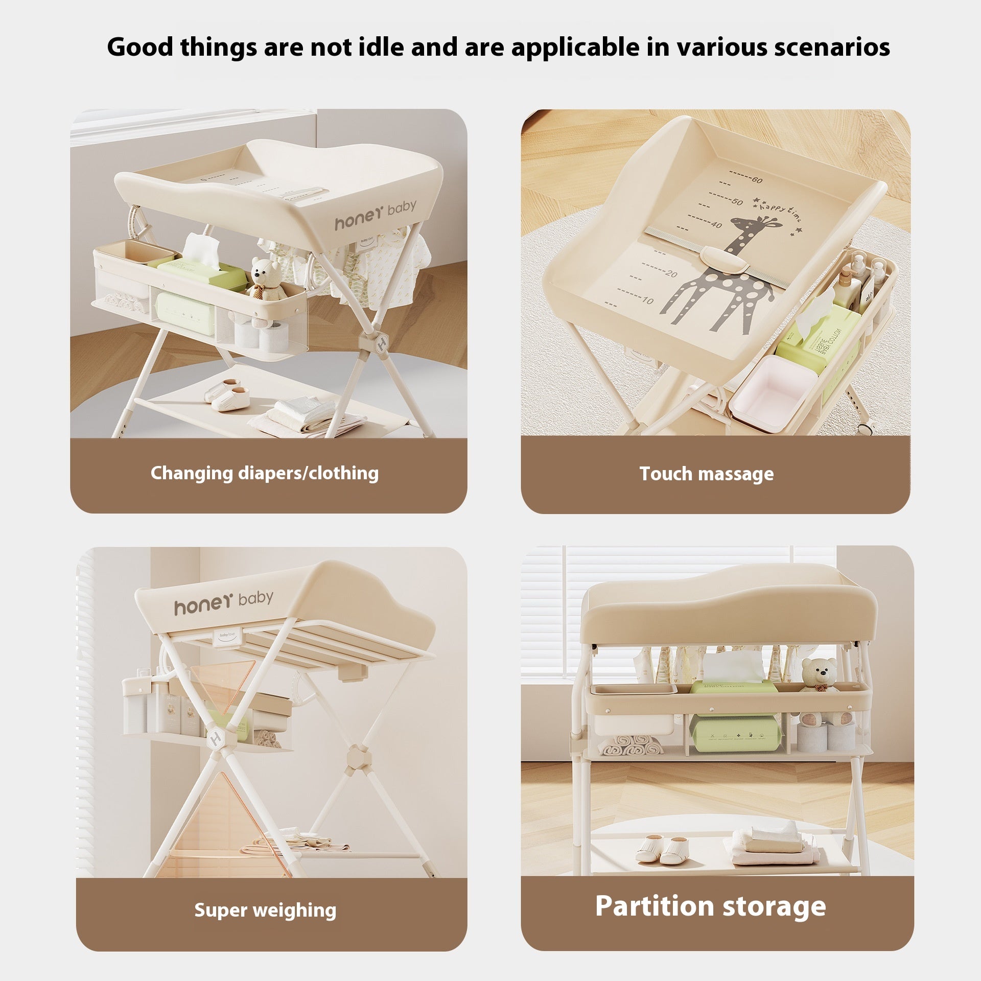 Multifonctionnel pliable changement de couche Table soins bébé Urine Exchange
