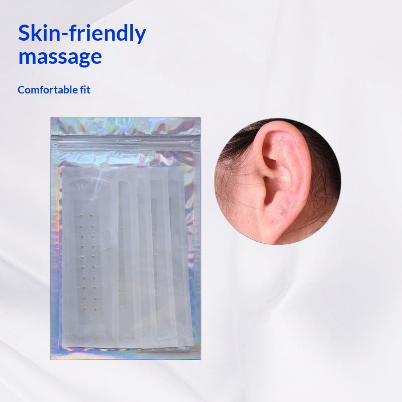 Stimulation par pression d'acupoint Or et perles d'argent Patches d'oreille transparentes
