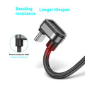 Câble de données en nylon de type C en forme de U de charge tressé