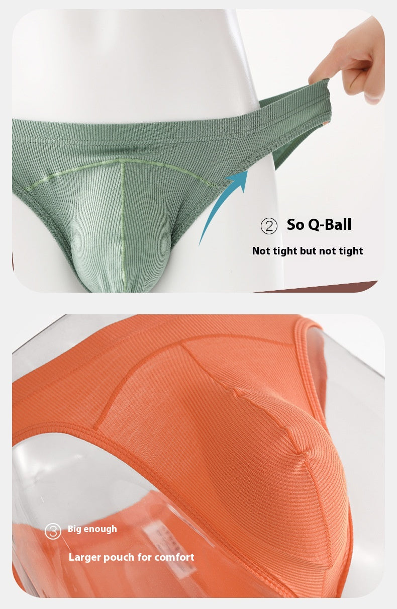 Briefs hommes Convex Low Waist Briefs Respirant Sexy Jeune Sous-vêtements Couleur solide Loose Pan