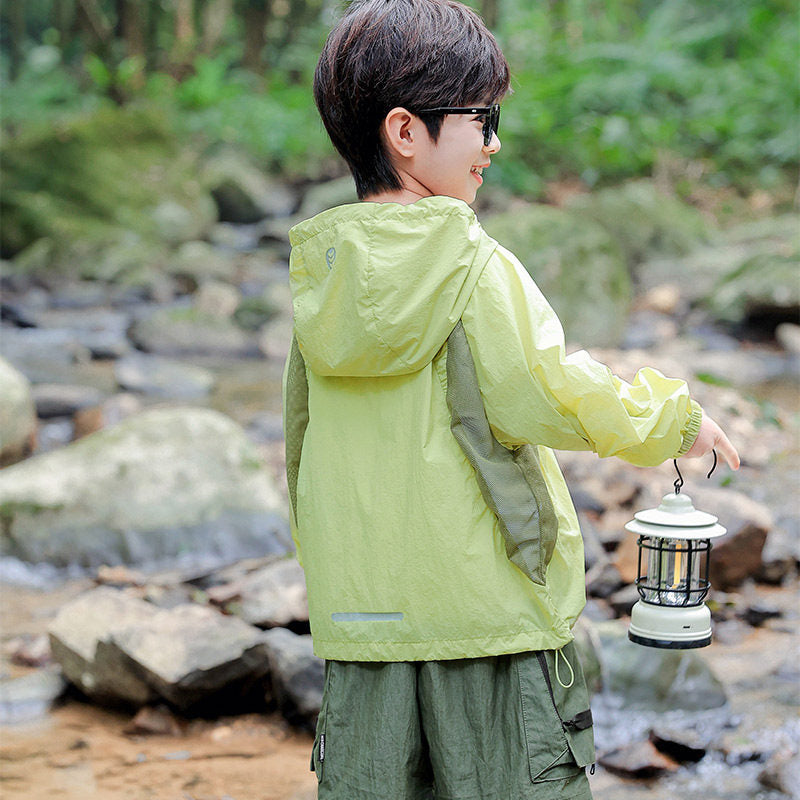 Vêtements protecteurs du soleil pour enfants Vêtements de dessus respirants légers pour garçons