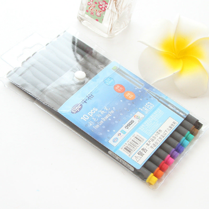 Dessin de bureau Stroke Syringe couleur crochet ligne stylo