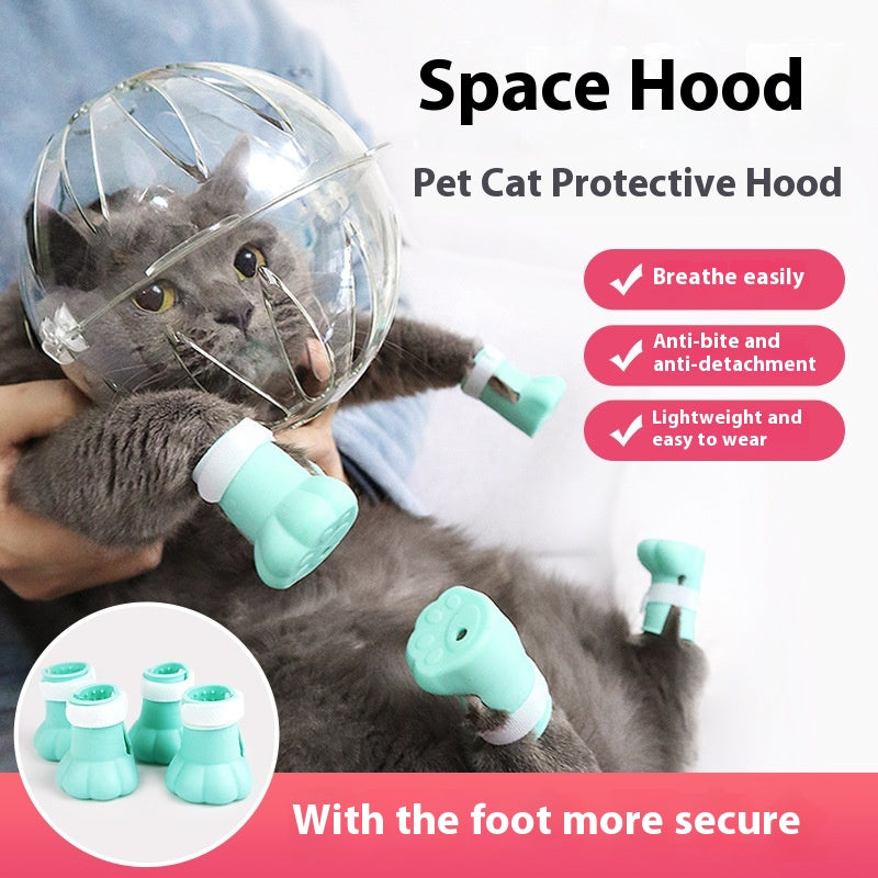 Couverture de la tête de l'espace anti-lissage pour chat