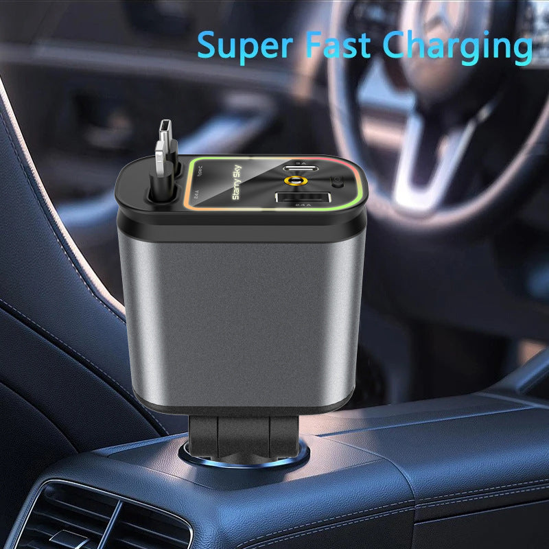 Chargeur de voiture léger Starry Sky Ambience pour quatre cigarettes en une
