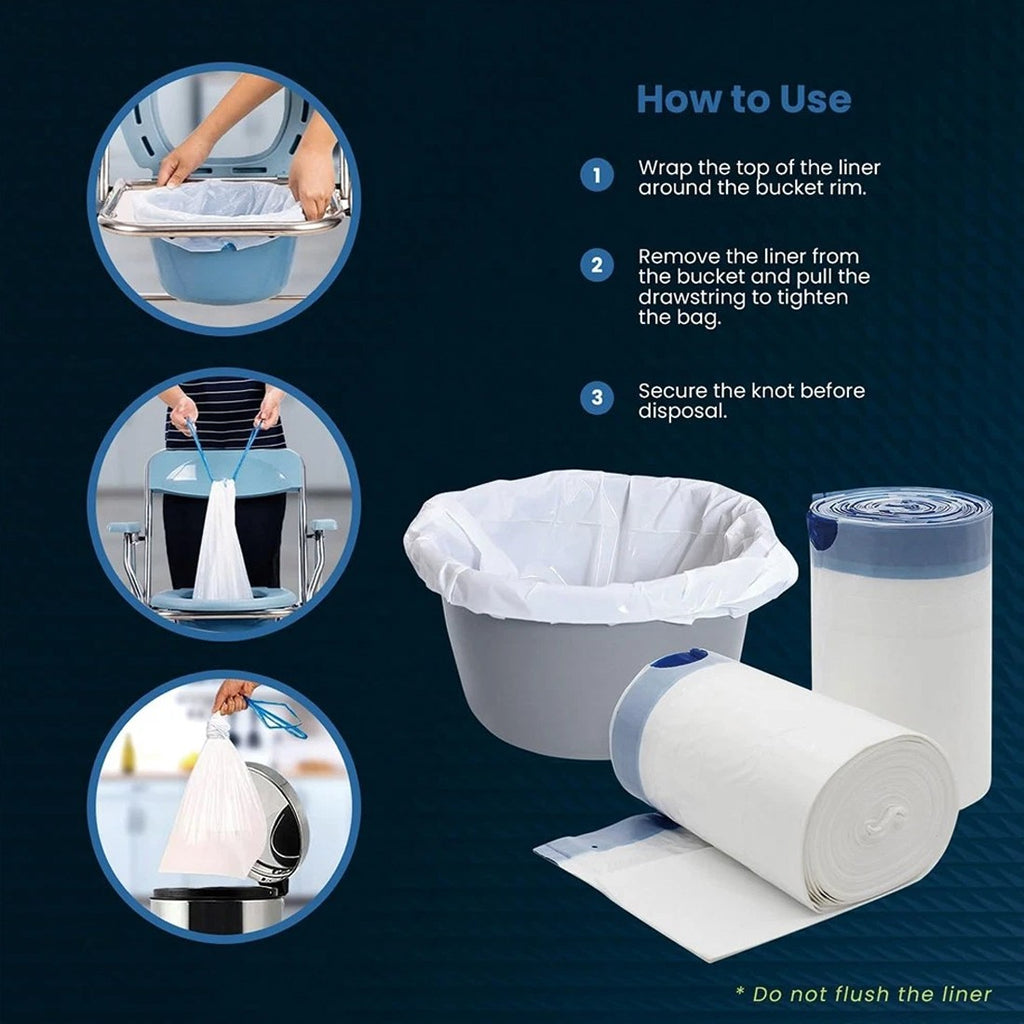 Pack de 160 liners Commode avec tampon absorbant Sacs jetables sans odorat Universal