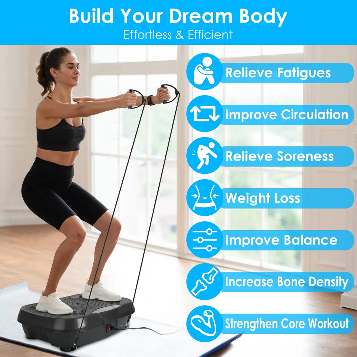 Machine d'exercice de vibration Plate-forme vibrante Corps entier Fitness Session E