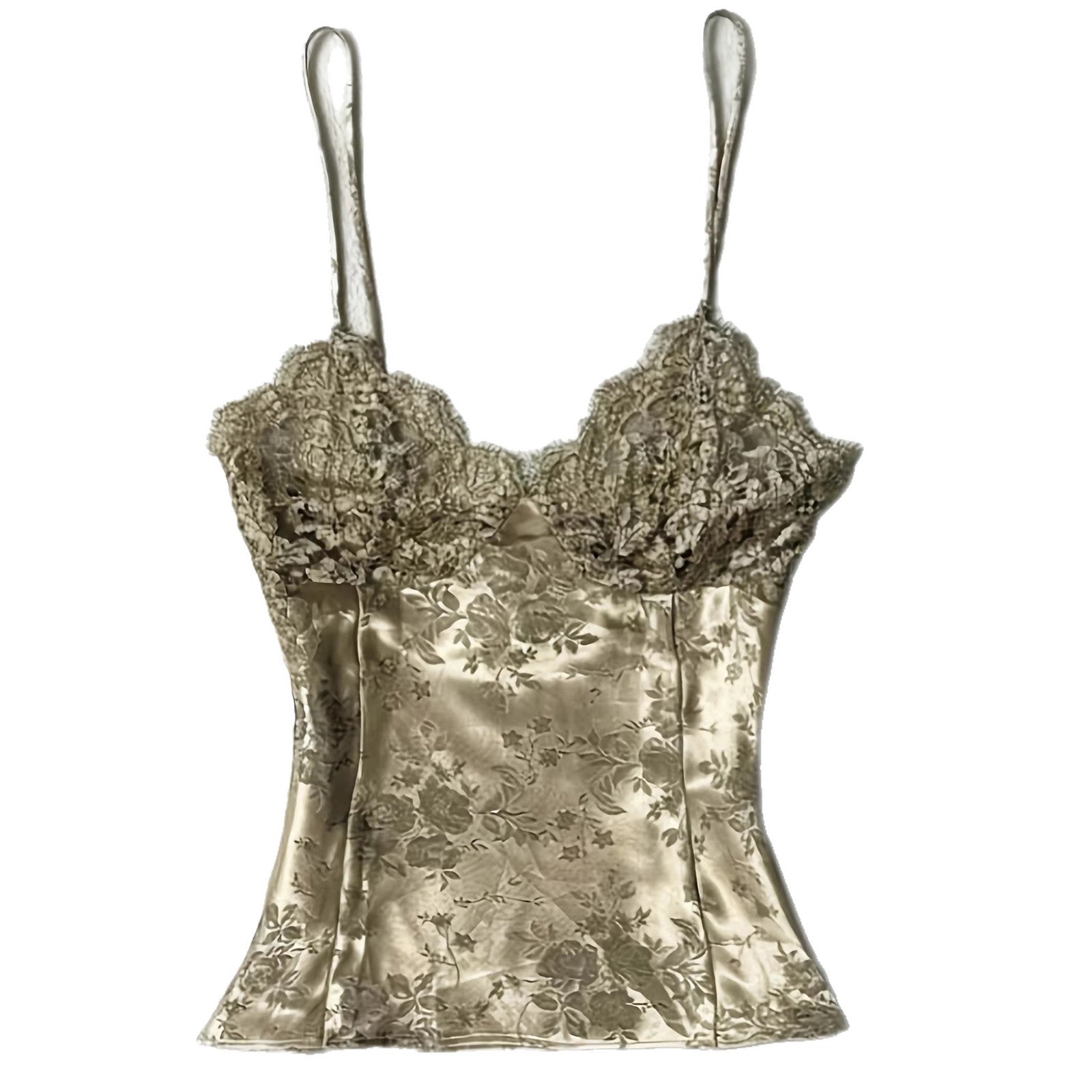 Camisole en V en dentelle douce et attrayante