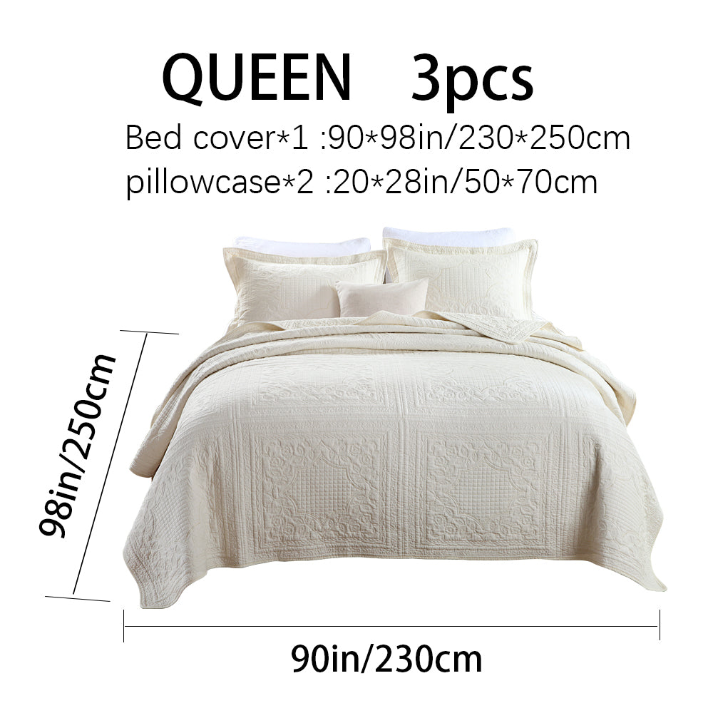 3D Couvercle reversible en coton pointillé rembourré Texturé Weave Ultra-Soft Bre