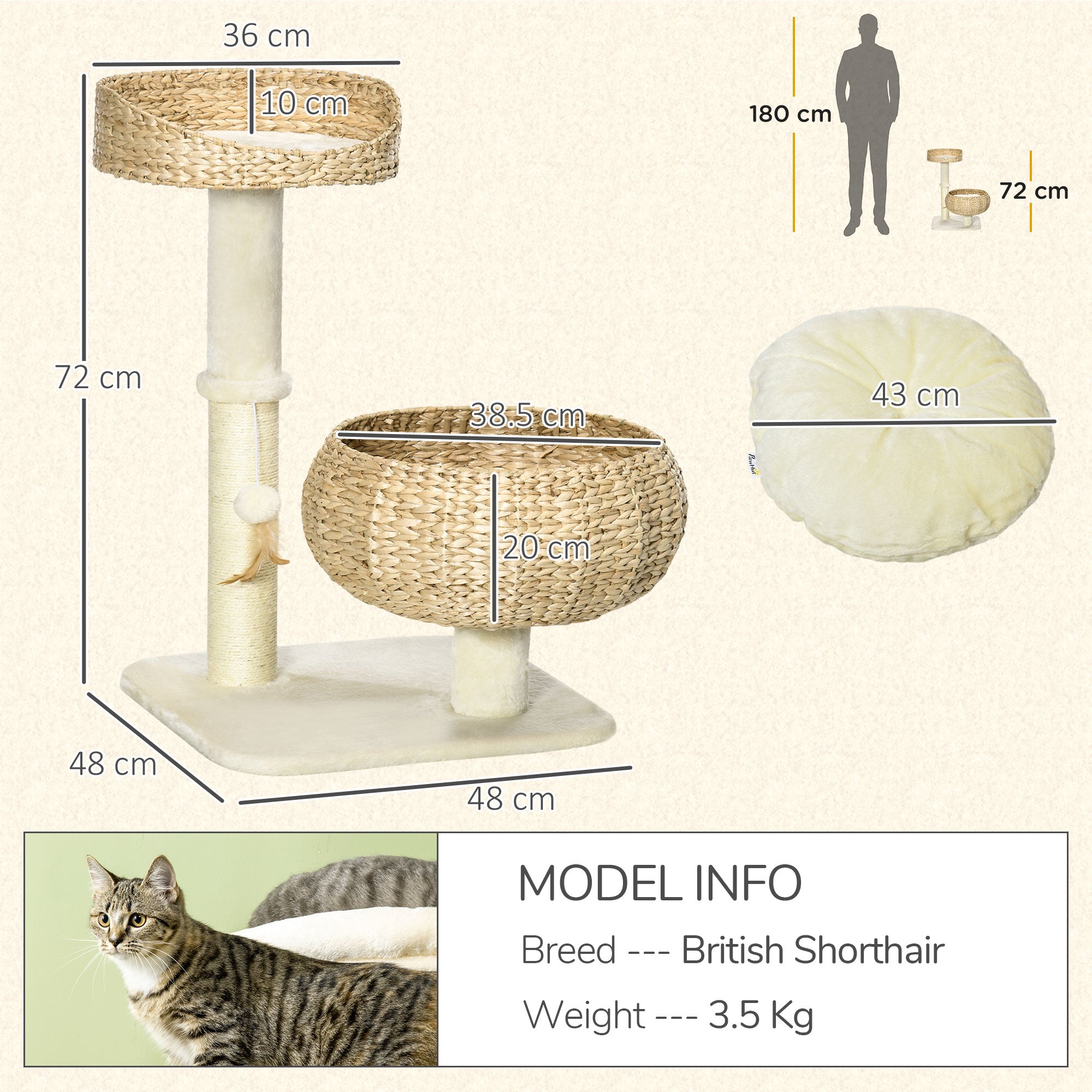 Tour chat arbre chat 72cm