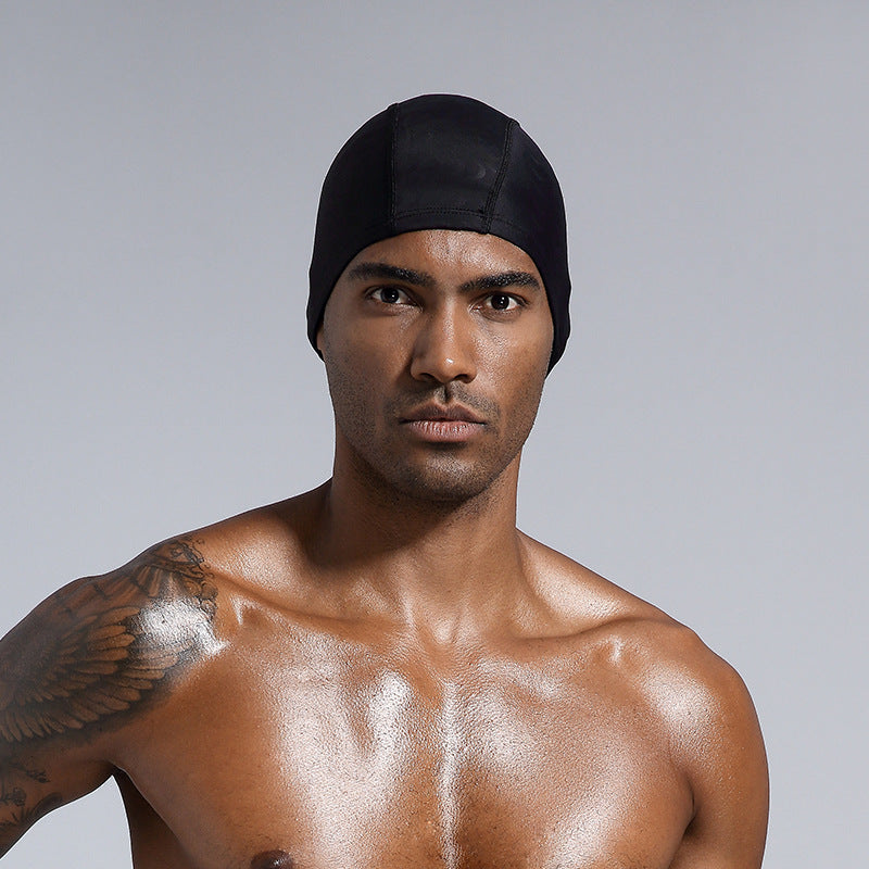 Homme Nage Cap de tissu Design Ne limite pas la tête grande taille